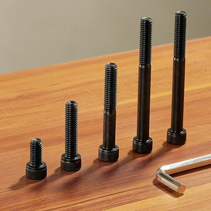 M8-1.25 x 12mm Socket Head Cap Screws, M8 Bolts, 12.9 Grade Alloy Steel, Allen Socket Drive, Black Oxide Finish, Full Thread, Quantity 20 - size: M8 x 12mm(20PCS)