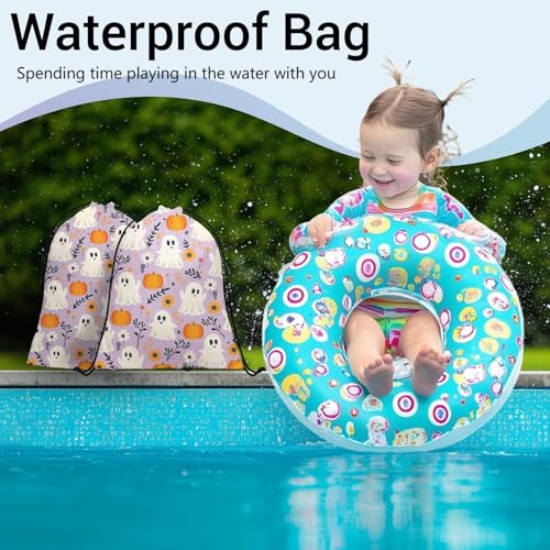 Gymnastics Grip Bag Lightweight Small Drawstring Grip Bags for Gymnasts - color: Halloween Ghost-multi