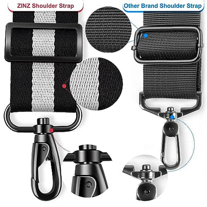 ZINZ Ultra-Thick Fixed Pad Shoulder Strap 76-inch Universal Bag Strap with Breathable Cushion and Dual Balanced Adjustable Buckles for Laptop Bag Luggage Messenger Bag Crossbody etc -Stripe-BWB - color: Stripe-bwb