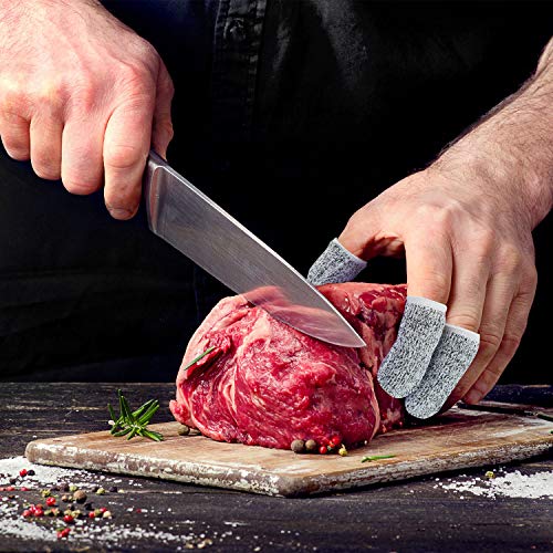 Honoson 40 Pieces Cut Resistant Finger Cots Protection Reusable Finger Thumb Protector Gloves for Kitchen Sculpture Work (2.4 Inch)