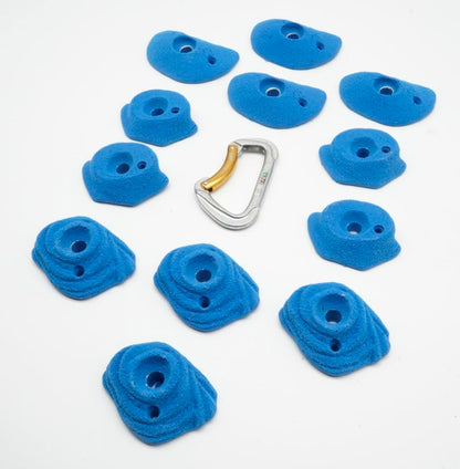 12 Bolt On Crimp Rock Climbing Holds Home Climbing Wall Bouldering Gym Holds - color: Beginner Blue