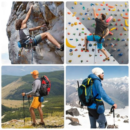 PRETYZOOM 2 Pcs Rock Climbing Chalk Bags with Large Capacity, Wear-Resistant Polyester Material, Drawstring Closure, Stylish Hip Pack for Outdoor Travel and Bouldering Sports Accessories