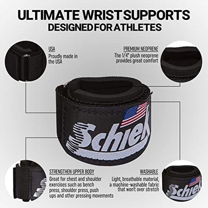 Schiek Sports Model 1100 WS Ultimate Weightlifting Wrist - color: Black