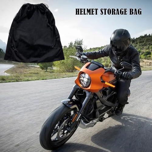 Motorcycle Helmet Bag Helmet Bag Welding Mask Hood Storage Large Storage Bag Velvet Cloth Packing Bag Black Velvet Pouch Bags with Drawstring for Riding Bicycle Sports Universal Tool Motorcycle - style: 2PCS