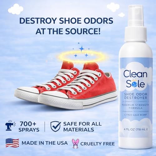 Shoe Odor Destroyer - Shoe Odor and Foot Odor Eliminating Spray Extra Strength Formula to Remove and Prevent Shoe Odors and Smells