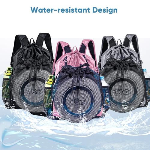 Large Beach Backpack Waterproof Sandproof - Customized Oversized Drawstring Pool Bag with Shoe Compartment for Toiletries, Towels, Gym, Travel - color: Light Pink, size: Large