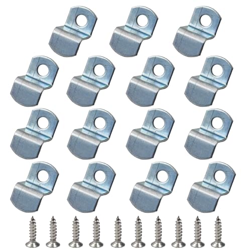 15PCS 1/2" Canvas Clips for Picture Framing, Offset Mounting Hardware with Screws for Art and Mirror Installation - size: 1/2"