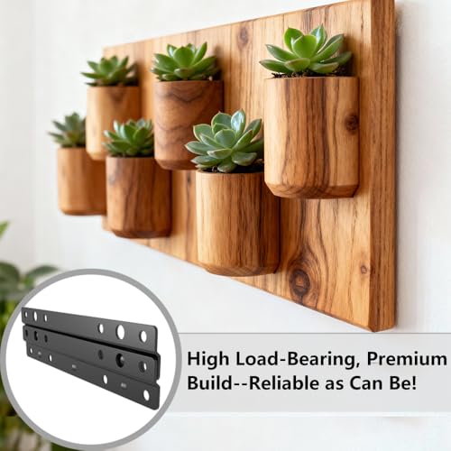 Heavy-Duty Z Interlocking 6 inches French Cleat Hanger, 4 Pairs | Metal Wall Mounting Z Bracket for Hanging Picture, Mirror, Whiteboard, Cabinet, Shelf in office, galleries (4, 6 Inches) - size: 6 Inch