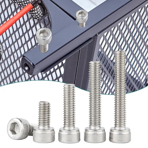 M6 x 8/12/ 16/20/ 25mm Socket Head Screws M6 Bolts 304 Stainless Steel Machine Metric Hex Socket Screw, 50PCS - size: M6 x 8/12/16/20/25mm
