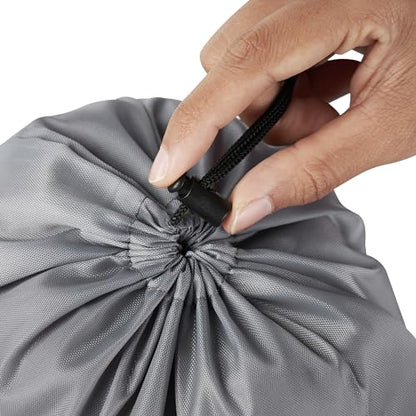 PALTERWEAR Drawstring Bag with Toggle - Nylon Cinch and Ditty Pouch Six-Pack (Gray, 8 x 11 Inch, Set of 6) - color: Gray, size: 8 x 11 Inch