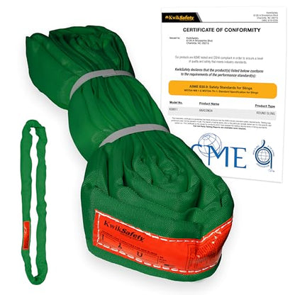 Heavy Duty Lifting Strap - Anaconda - Endless Loop Strap for Industrial Lifting Slings - Green - 2" x6' - color: Green, size: 2"x6' | 5,300 lbs