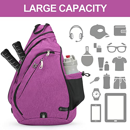 INOXTO Sling Bag, Multipurpose Crossbody Shoulder Bag for Men and Women - color: Purple