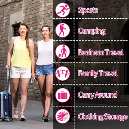 Shoe Bags for Travel - Set of 3 Pack Large Capacity Oxford Fabric Shoe Bags, Multi-Functional Dust-Proof and Waterproof Men & Women Travel Shoe Bag (Pink) - color: Pink