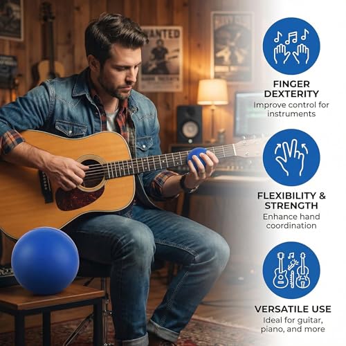 Hand Exercise Grip Ball, Finger Strengthener, Wrist and Hand Training Tool for Sports and Fitness - color: Blue