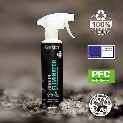 Grangers Footwear and Sports Equipment Odor Eliminator, 275ml Spray Bottle