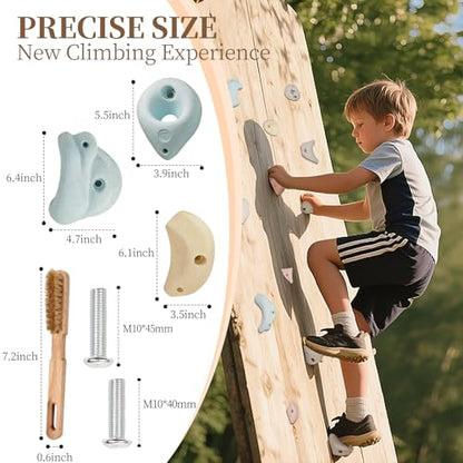 Premium Resin Rock Climbing Holds for All Ages, Large Training Rock Climbing Wall Grips Indoor/Outdoor, Rock-Like Texture Climbing Wall with Mounting Hardware - color: 30 Pcs