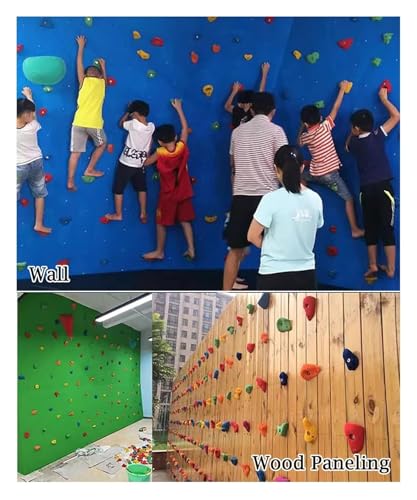 Climbing Kit,Climbing Holds, 5 Pcs Resin Rock Climbing Holds,Climbing Hold Kit Beginners, Playground Obstacle Course Training Wall(5pcs-Solid Wall Installation) - size: 5pcs-Solid wall installation
