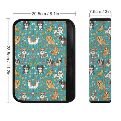 2 Pack Breathable Car Seat Straps Shoulder Pads for Adults and Children, All Vehicles, Floral Dog Gifts Harness Pads Strap, Pressure Relief - color: Pattern 137