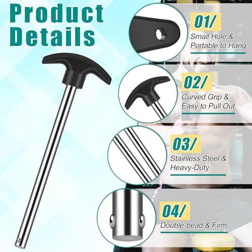 3P Weight Stack Pins, 6" Locking Space Gym Pin Weight Stack | Replacement for Lifting Machine Strength Training (3/8" Diameter)
