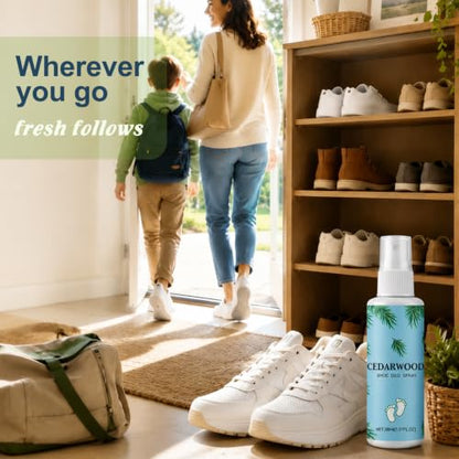 6 Pack Shoe Deodorizer Spray, Powerful Foot Odor Eliminator Shoe Freshener | 6 Scents with Lasting Fragrance, Refresher Spray for Smelly Shoes, Sneakers, Boots, Up to 400 Uses, Travel Size Each 1.01oz