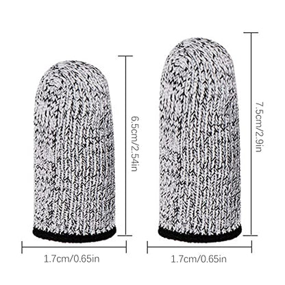 Finger Cots Cut Resistant Protector - Finger Covers for Cuts, Gloves Life Extender, Cut Resistant Finger Protectors for Kitchen, Work, Sculpture, Anti-Slip, Reusable (Gray, 60PK) - size: 60PK