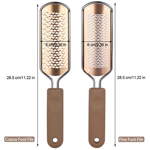 2 Pack Foot File Callus Remover Rasp Feet Scrubber for Dead Skin | Stainless Steel Foot Scraper
