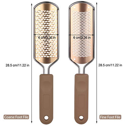2 Pack Foot File Callus Remover Rasp Feet Scrubber for Dead Skin | Stainless Steel Foot Scraper