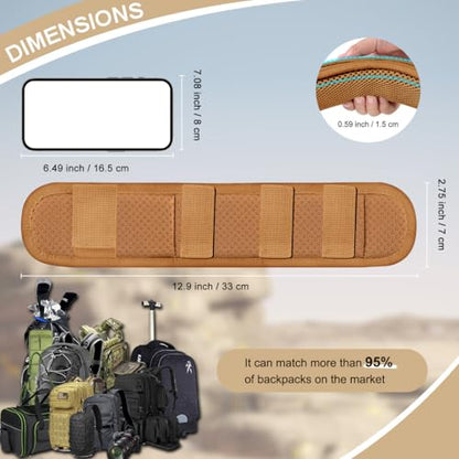 ZINZ 2-Pack Universal Shoulder Pad with Ultra Thick Cushion for Bag Luggage Bag Crossbody, Plus Long & Anti-Slip & Breathable,Khaki - color: Khaki