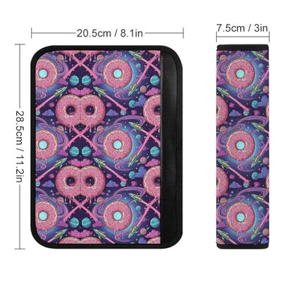 1 Pair Universal Fit Seat Belt Cover for Elderly Support, Most Cars, Donut Space Food Seat Belt Cushion, Neck and Shoulder Support - color: Pattern 545