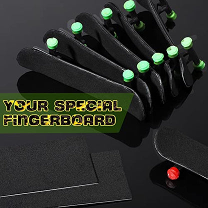 Tinlade 100 Pcs Fingerboard Grip Tape, 110x36mm No-Slip Foam Grip Tape for Finger Skateboards, Fingerboard Accessories for Finger Board Deck, Black