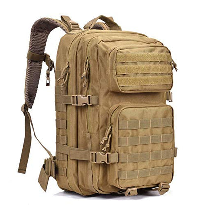 REEBOW GEAR Military Tactical Backpack Army 3 Day Assault Pack Molle Bag Rucksack - color: Tan