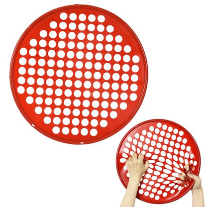 ZHIAMZ Hand Exercisers for Strength, Hand Exercise Web, Finger Exercise | Latex-Free Tear-Resistant Hand Exercise Web for Finger & Hand Strength, Physical Therapy Rehab, Portable 7-Inch - color: PLUS-Red