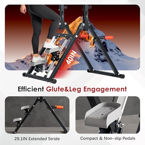 DlandHome Foldable Pull Up Bar Dip Station With Stair Stepper, Adjustable Multifunction Workout Power Tower Pull-up Bars for Home Gym, Strength Training Equipment, Triangular Legs, Up to 330lbs