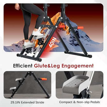 DlandHome Foldable Pull Up Bar Dip Station With Stair Stepper, Adjustable Multifunction Workout Power Tower Pull-up Bars for Home Gym, Strength Training Equipment, Triangular Legs, Up to 330lbs