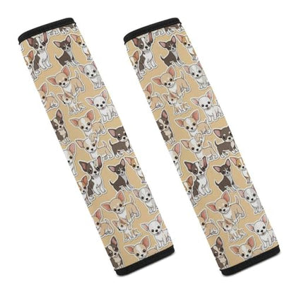 2PCS Chihuahua Car Seat Belt Pad Universal Fit Seat Belt Covers Cushion for Kids, Car Seats Pushchair Strollers High Chair Pushchair, Easy Install (No Tool) - color: Pattern 1146