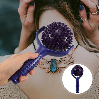 Veemoon Handheld Yoga Massage Stick with Large Spiky Balls Portable Muscle Roller for Shoulder and Leg Massage for Athletes and Muscle Relaxation