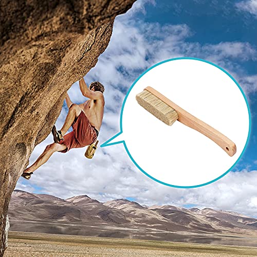 Premium Rock Climbing Brush with Thick Ultra Durable Boar's Hair Bristles, Bouldering Brush with Strong Handle, Uni-Sex Boulder Brushes as Rock Climbing Gift (CJ-CB2001A +CJ-CB2045B)