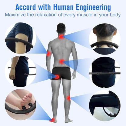 Trigger Point Massage Tool,Two Shapes Handheld Back and Neck Massager for Pain Relief,Muscle Release Tool Manual Massage Hook Back Neck Shoulder Massager Black - Gift for Women & Men - color: Black
