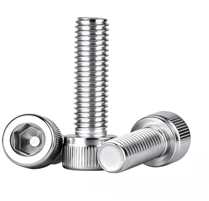 M6-1x45mm Socket Head Cap Screws,6Pcs M6x45 Bolts 304 Stainless Steel, Hex Allen Drive, Full Thread, Bright Finish, - size: M6-1x45mm(6Pcs)