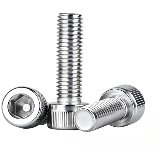 M6-1x45mm Socket Head Cap Screws,6Pcs M6x45 Bolts 304 Stainless Steel, Hex Allen Drive, Full Thread, Bright Finish, - size: M6-1x45mm(6Pcs)