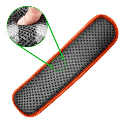 ZINZ Universal Shoulder Pad with Ultra Thick Cushion for Bag Luggage Bag Crossbody, Plus Long & Anti-Slip & Breathable,Grey-Orange Edge - color: Grey-orange Edge