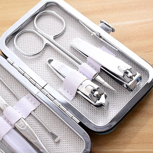 8 Pcs Portable Manicure Set with Travel Case Nail Care Kit for Home and Travel, Professional Grooming Tools - color: 8-piece -Pink