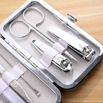 8 Pcs Portable Manicure Set with Travel Case Nail Care Kit for Home and Travel, Professional Grooming Tools - color: 8-piece -Pink
