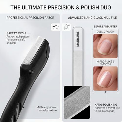 Manicure Kit for Men & Women 18pcs, Professional Manicure Pedicure Nail Clipper Set, Premium Nail Care Grooming Tools with Portable Travel Case (Black)