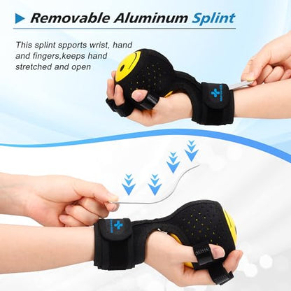Anti Spasticity Hand Ball Splint Stroke Hand Recovery Device | Hand Therapy Balls for Hand Contracture, Spasm,Wrist Weakness and Carpal Tunnel Syndrome,Fit Both Right or Left Hand