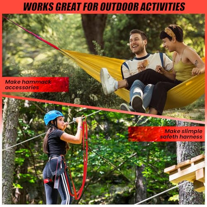 18MM Nylon Climbing Slings Runners 23 kN Strong Webbing Straps for Rock Climbing, Rappelling, Swing, Yoga Hammock etc - color: 1PC Red, size: 24inch/60cm