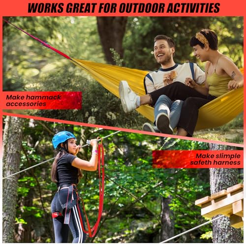 18MM Nylon Climbing Slings Runners 23 kN Strong Webbing Straps for Rock Climbing, Rappelling, Swing, Yoga Hammock etc - color: 1PC Red, size: 48inch/120cm