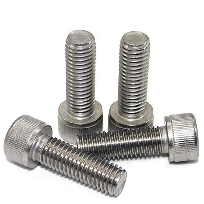 Fullerkreg M6-1.0 x 20MM Socket Head Cap Screws, Allen Socket Drive, Din 912, AISI 304 Stainless Steel (18-8), Full Thread, Bright Finish, Machine Thread, Quantity 20 - size: M6-1.0 x 20MM