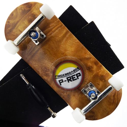 P-REP V2 Pro Performance Complete Wooden Fingerboard kit with Urethane Wheels and Bushings 34mm - Burl - color: Burl