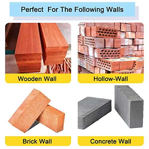 20 Pack Heavy Duty Hollow Wall Anchors with Screws, Loose Hinge Hole Repair Kits, Ideal for Concrete Wall, Hollow-Wall, Wooden Wall and Hinge Hole Repair (6x32mm) - size: 20 Pack